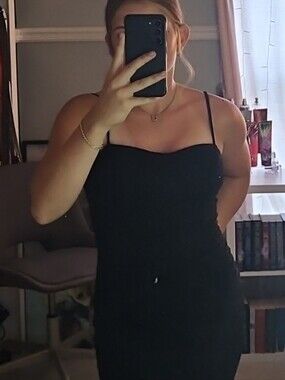 Windsor Black Spaghetti-Strap Mini Dress